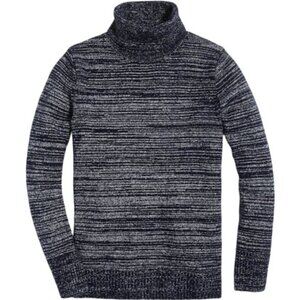 J. Crew Turtleneck Sweater Space Dyed Blue Black Size Small